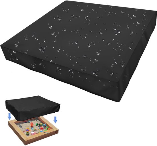 Sandkasten-/poolabdeckung - 125 X 125 X 20 Cm - Wasserdicht/uv-beständig - Mit Kordelzug - Für Terrasse/garten
