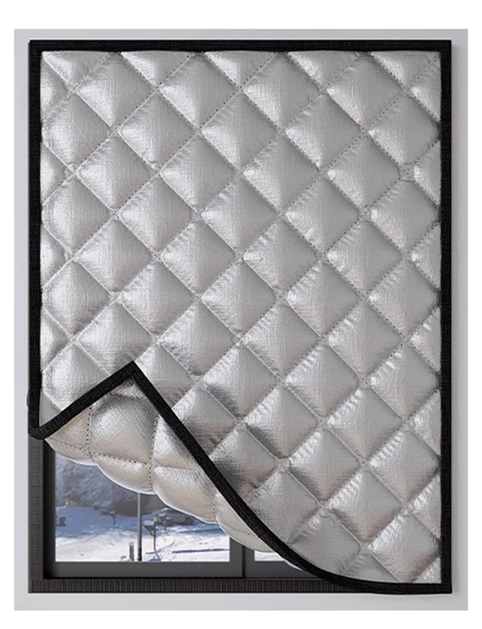 Bohrfreie Winterthermogardinen, Maßgefertigte Fensterisolierung, Schall- Und Wärmedämmende Fensterisolierung (120x240 Cm)