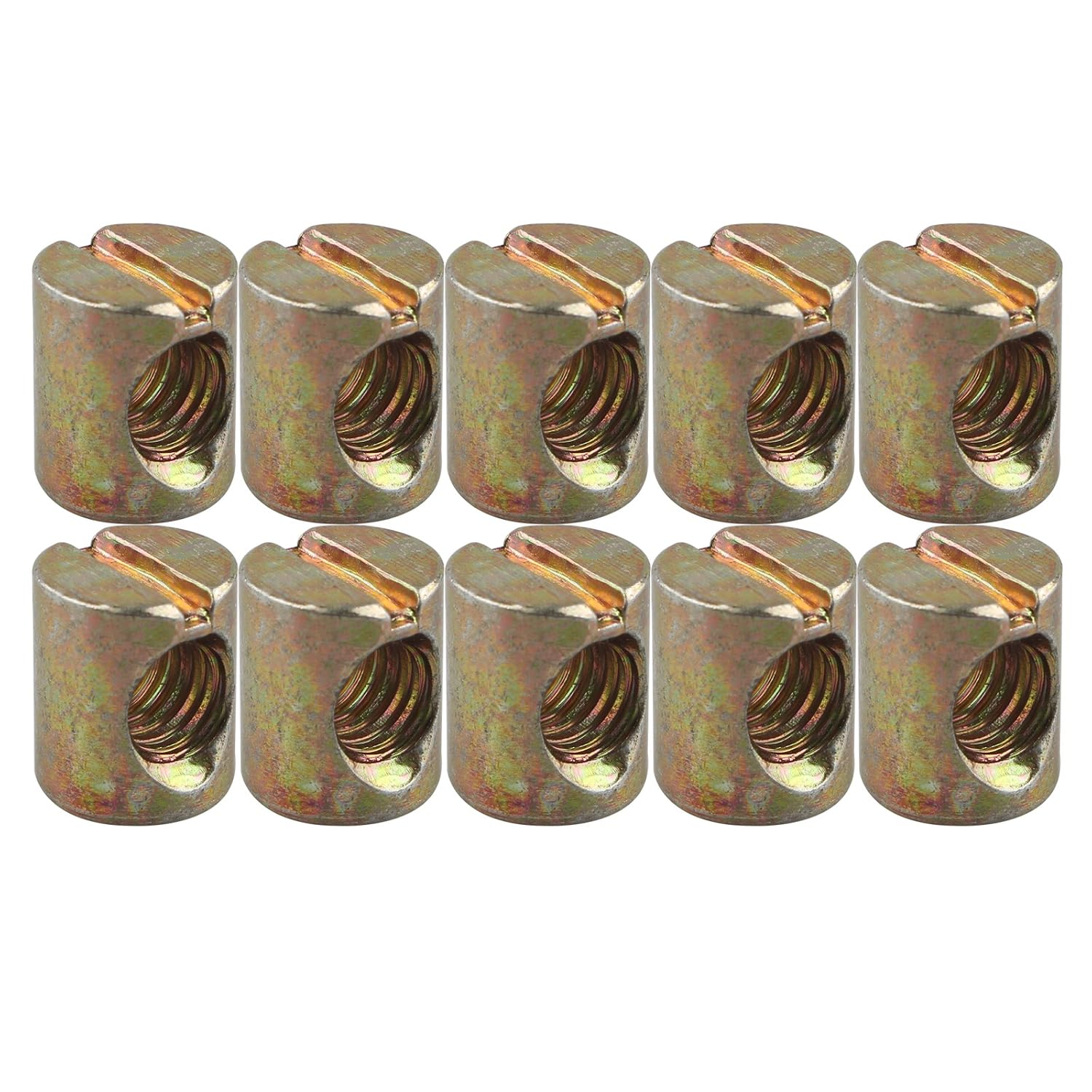 10 Stück M8 X 15 Mm Schlitzmuttern, Dübelmuttern Für Möbel, Hochstühle