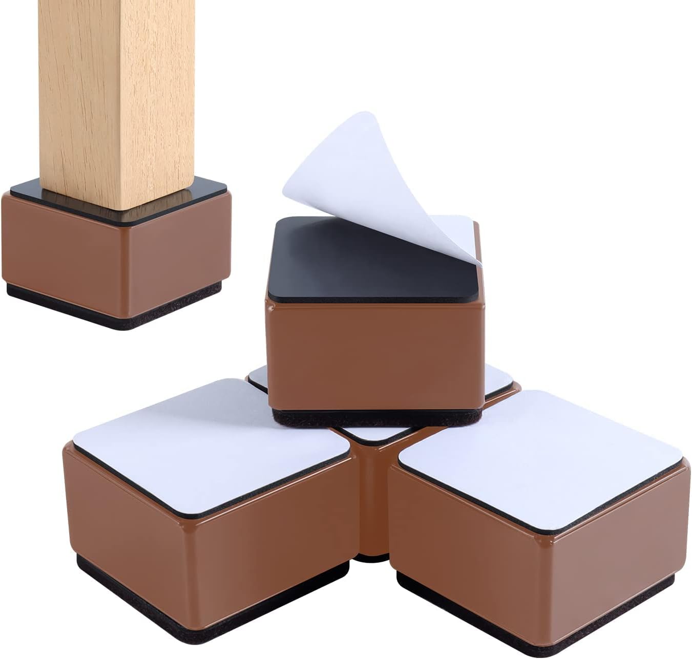 Möbelhöhenvergrößerung Um 5 Cm (2 Zoll) Für Bettgestelle, Aus Massivem Stahl, Tragkraft 4.536 Kg (10.000 Pfund), Auch Als Tisch-, Stuhl- Oder Sofagarnitur Mit 4 Erhöhungen Verwendbar.