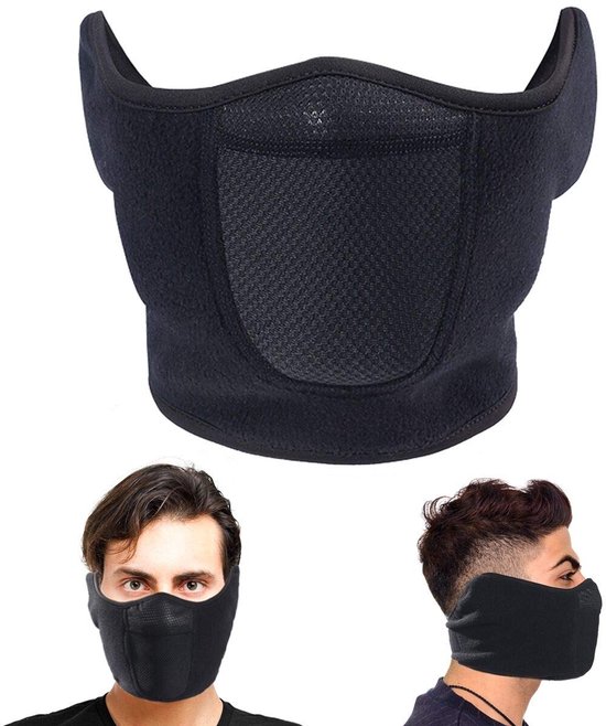 8-teiliges Halbgesichtsmasken-set, Verstellbarer Riemen, Winddicht Und Atmungsaktiv, Geeignet Für Skifahren, Radfahren Und Wintersport, 57 X 15 Cm – Schwarz