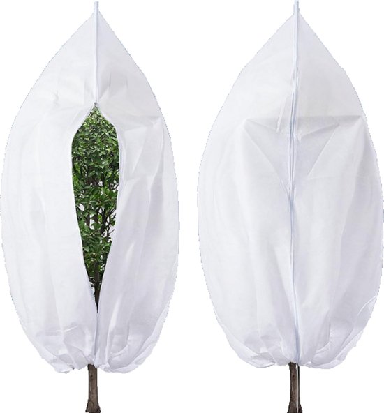 Winterliche Blumentöpfe – Frostbeständige Blumentöpfe Mit Reißverschluss Und Kordelzug – 210 G/m² – 100 X 120 Cm