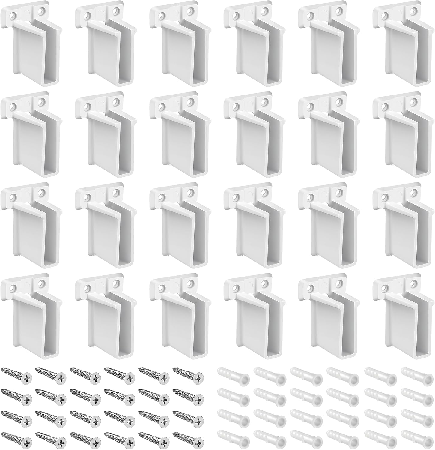 12-teiliges Endstück Aus Stahldrahtrahmen, Weiße Kunststoff-kleiderständerhalterung