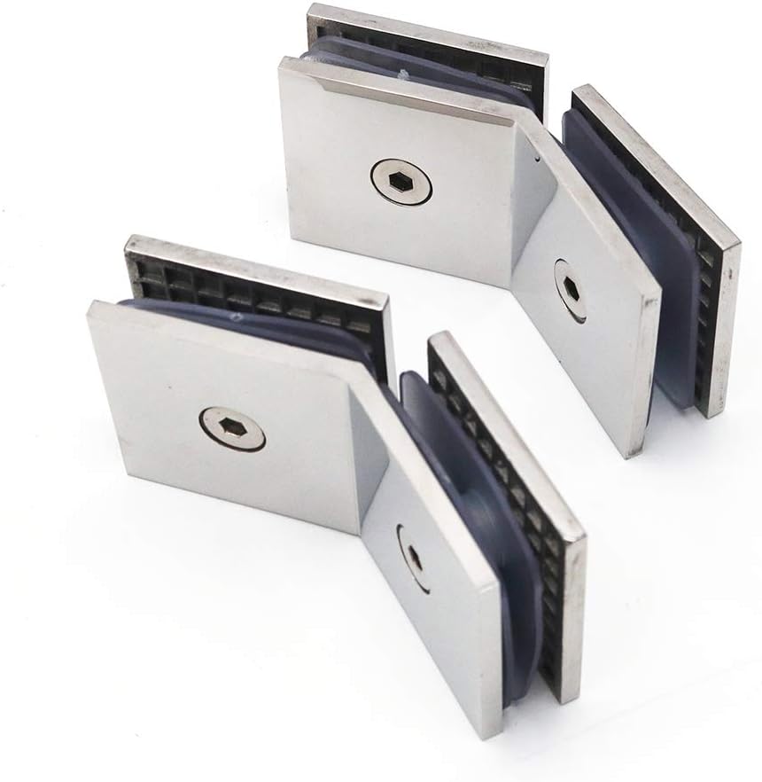2-teiliges Set Aus Scharnieren Und Glasclips Für Duschkabinen Aus Edelstahl, Geeignet Für 6–12 Mm Dickes Glas