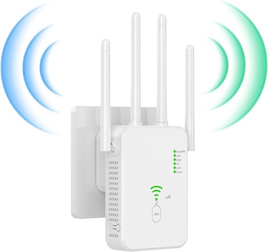 Wlan-signalverstärker Für Den Außenbereich – Drahtloser Extender – Erhöht Die Signalgeschwindigkeit – 1200 Mbit/s – Kompaktes Design – Weiß