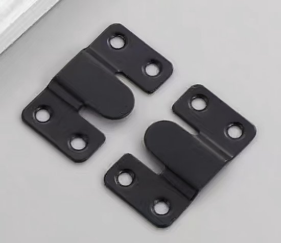 20-teiliges Set Möbelklemmen, 55 Mm X 30 Mm – Ineinandergreifende Halterungen – Wandhaken – Edelstahlschnallen – Aufhängehalterungen – Abnehmbar – Schwarz