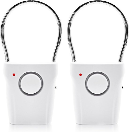 2er-pack Türgriffalarme, 120 Dezibel Diebstahlsicherung Mit Vibrationssensor Für Innentüren In Haus Und Büro, Weiß.