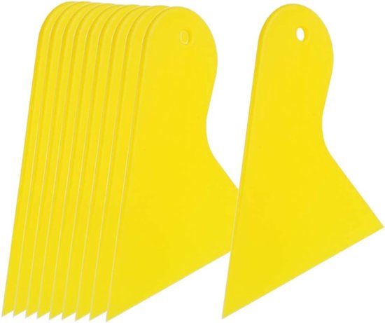 Kunststoffspachtel – Zum Entfernen Von Aufklebern – Kunststoffspachtel – Zum Auftragen Von Füllstoff, Kitt, Glasur, Fugenmasse Und Farbe (10er-packung, Gelb)