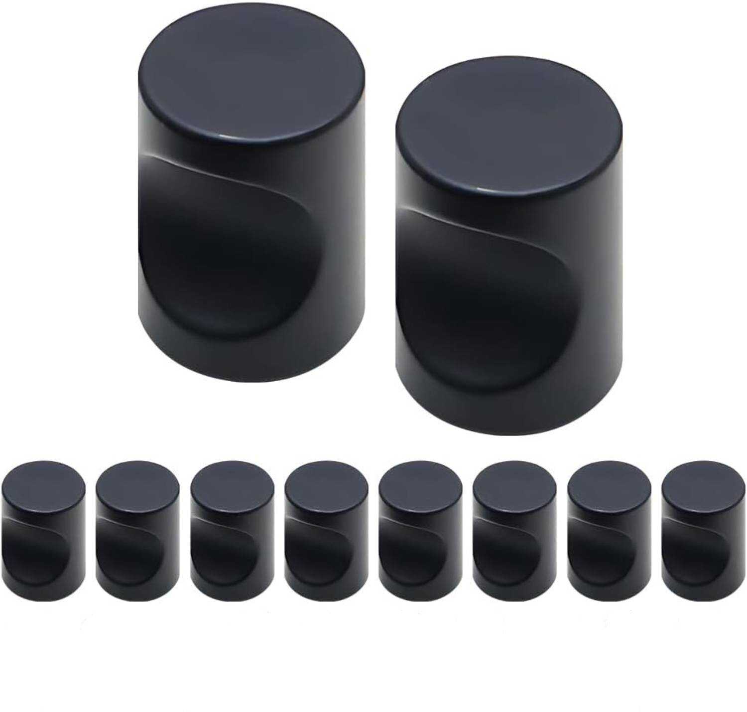 10 Schwarze Möbelknöpfe – Küchentürgriffe – Für Schränke, Kleiderschränke, Schubladen, Schminktische Und Türen