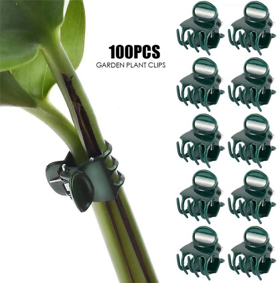 100 Pflanzenclips, Orchideenclips, Stützclips Für Pflanzen Und Orchideen, Blumenclips Zur Unterstützung Von Stängeln, Ranken Und Kletterpflanzen, Gartenwerkzeuge