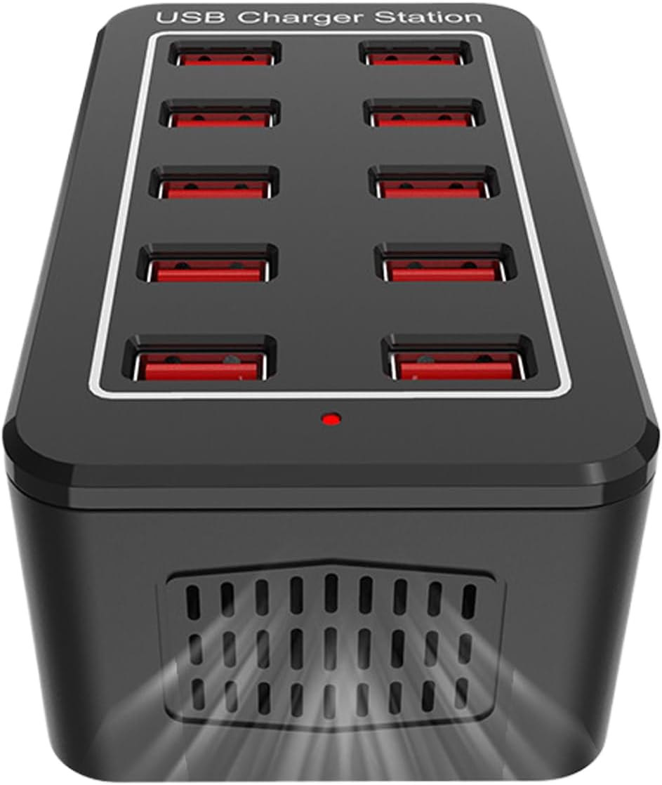10-port-usb-ladestation Für Den Schreibtisch, Intelligentes Ladegerät Für Smartphones Und Tablets, Steckdosenleiste Für Zuhause Und Klassenzimmer