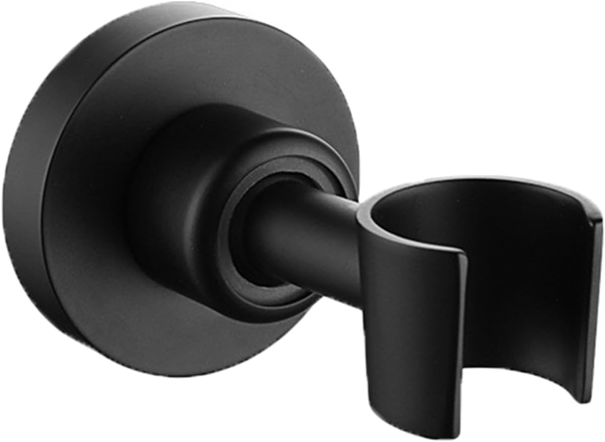 Duschkopfhalterung, Handbrausestangenhalterung, Verstellbare Handbrausekopfhalterung, Wandmontierte Duschstangenhalterung, Gebohrte Halterung, Schwarz.