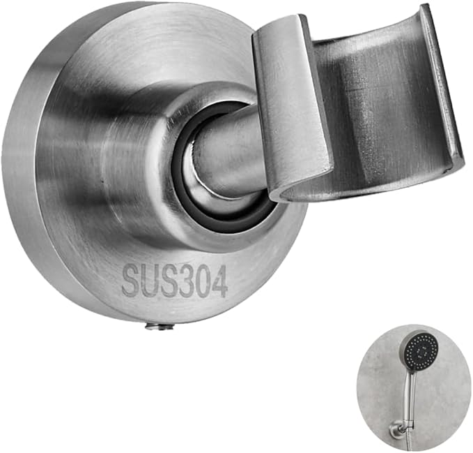 Duschkopfhalterung, Handbrausestangenhalterung, Verstellbare Handbrausekopfhalterung, Wandhalterung Für Duschstangen, Bohrhalterung, Silber