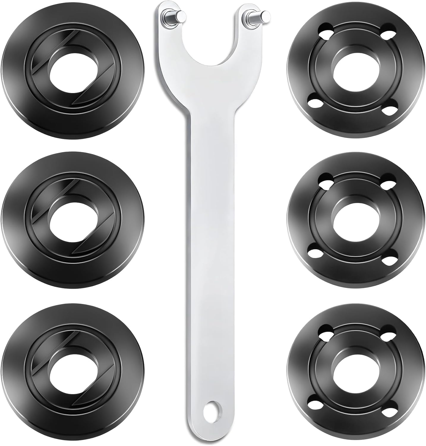 7-teiliges Set Aus Metall-kontermuttern Und Schraubenschlüsseln Für Winkelschleifer, 5/8-11 Zubehör Für Gängige Marken