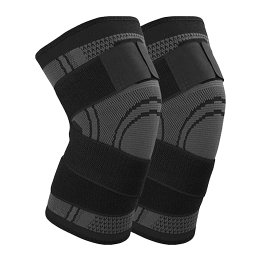 Kompressions-kniebandagen Mit Verstellbaren Riemen Für Basketballspieler (schwarz, Größe Xl, Passend Für Beinlängen Von 47-52 Cm)