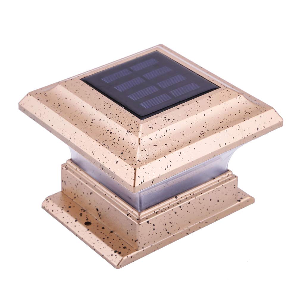 Solarbetriebene, Wasserdichte Gartenpfostenleuchte, Terrassenbeleuchtung, Zur Gartenwegbeleuchtung, Warmes Licht – 1 Stück