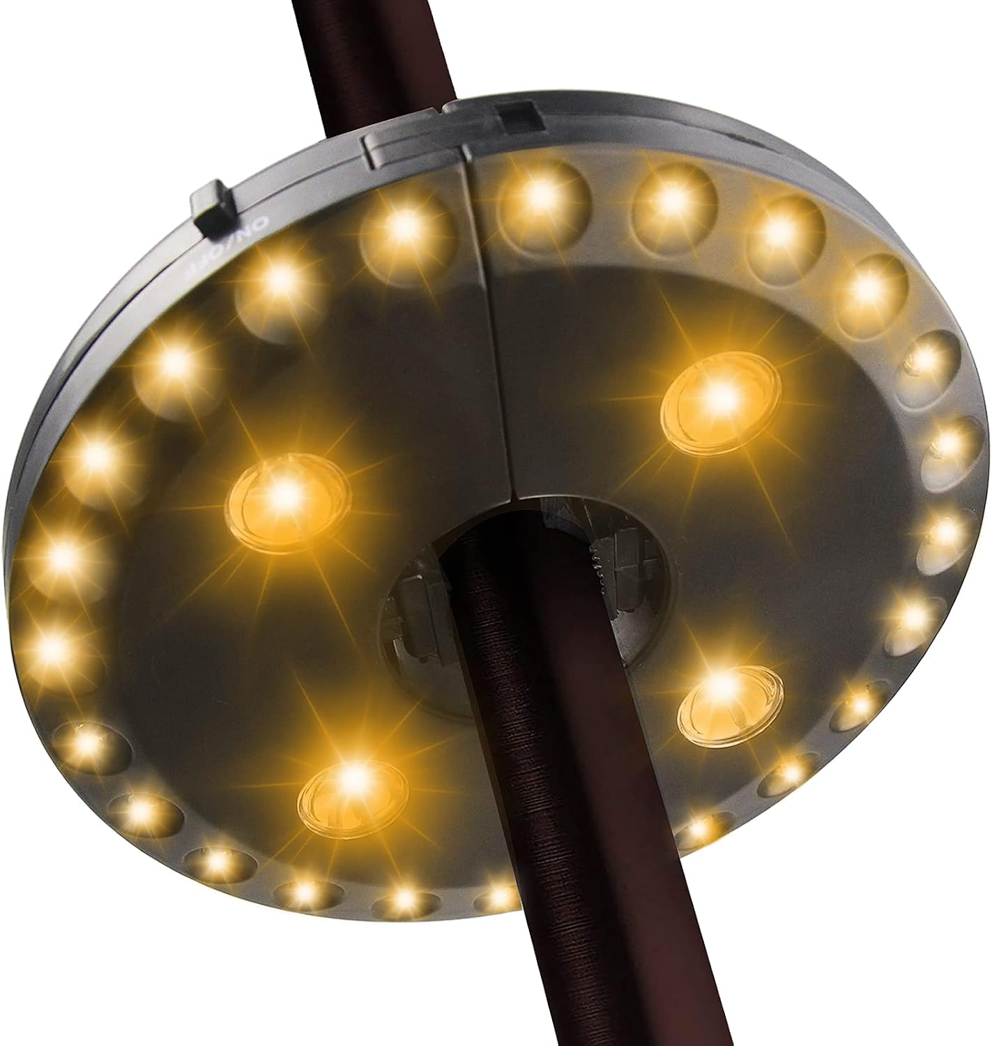 Kabellose Led-terrassenschirmleuchte (batteriebetrieben, Warmweiß)