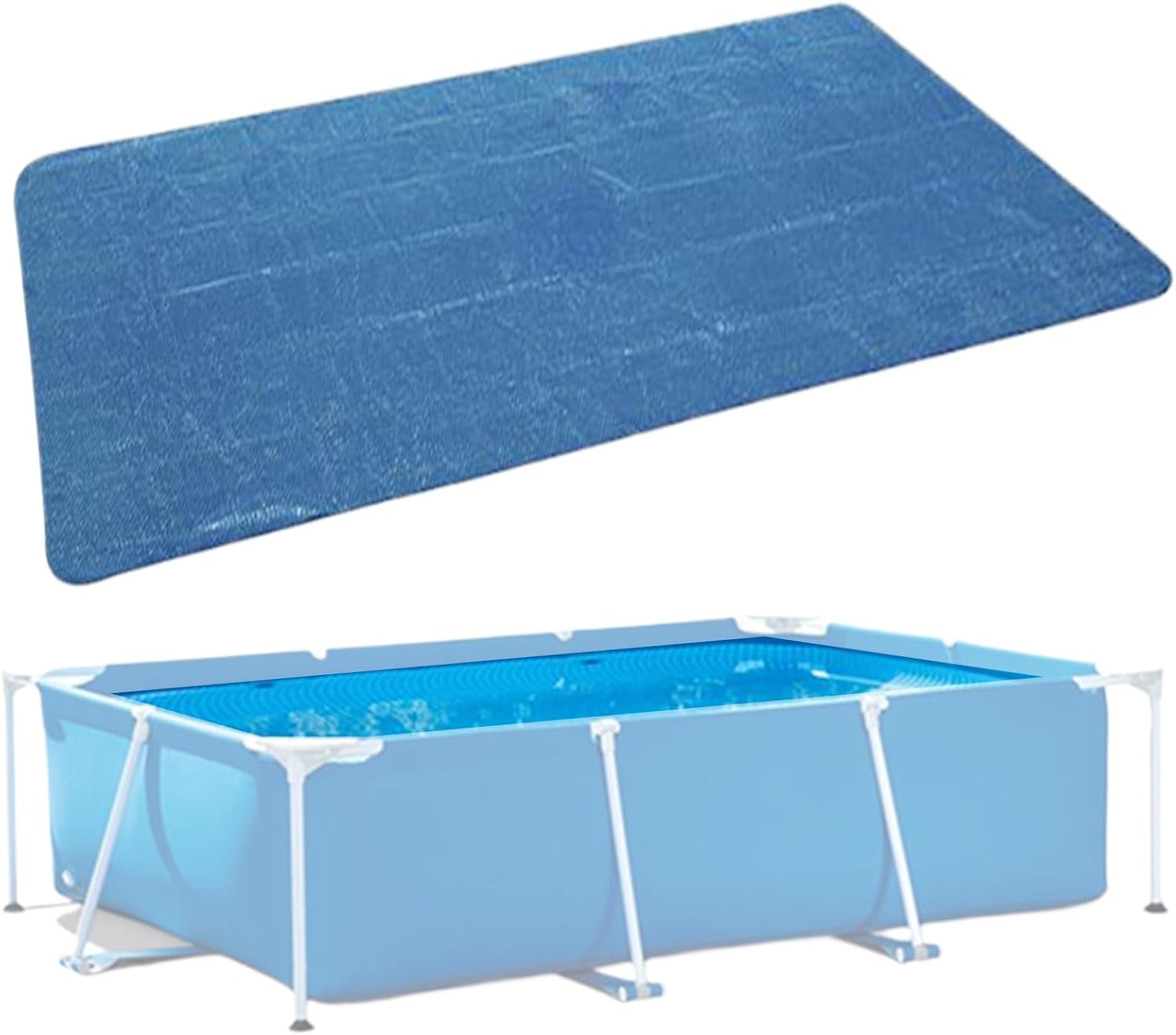 Rechteckige, Isolierende Solar-poolabdeckung Zur Beheizung Von Aufstell- Und Einbaupools, 220 X 150 Cm