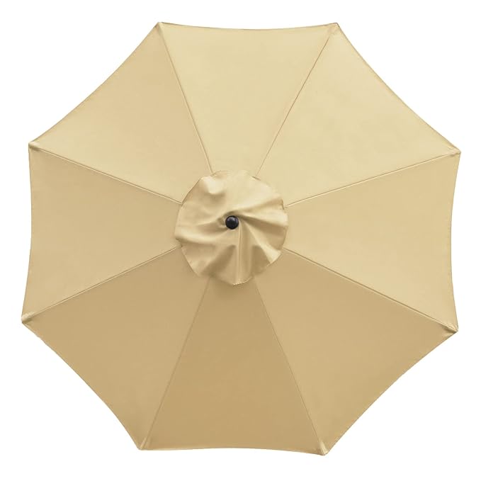 Ersatzdach Für Terrassenschirme, Sonnenschutz-stoffbezug Für 8-streben, Beige, 2 M Durchmesser
