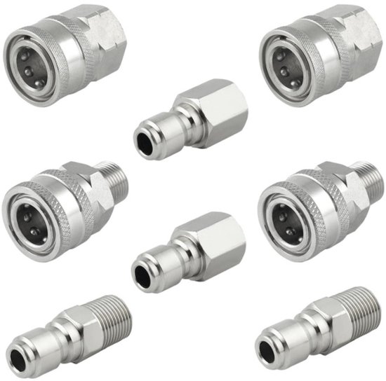Hochdruckreiniger-adapterset, Schnellkupplungsset, Männliche Und Weibliche Schnellkupplungen, 1/4-zoll-innen- Und Außengewinde, Größe 2