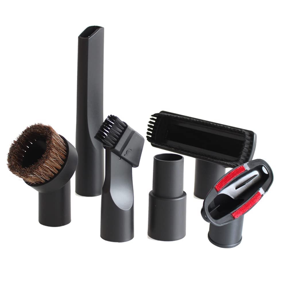 Staubsaugerzubehör, Reinigungswerkzeugset, Bürsten, Düsen, Fugendüsen, Universell, Hepa-filter-staubsauger-set, 6-teilig, Schwarz.