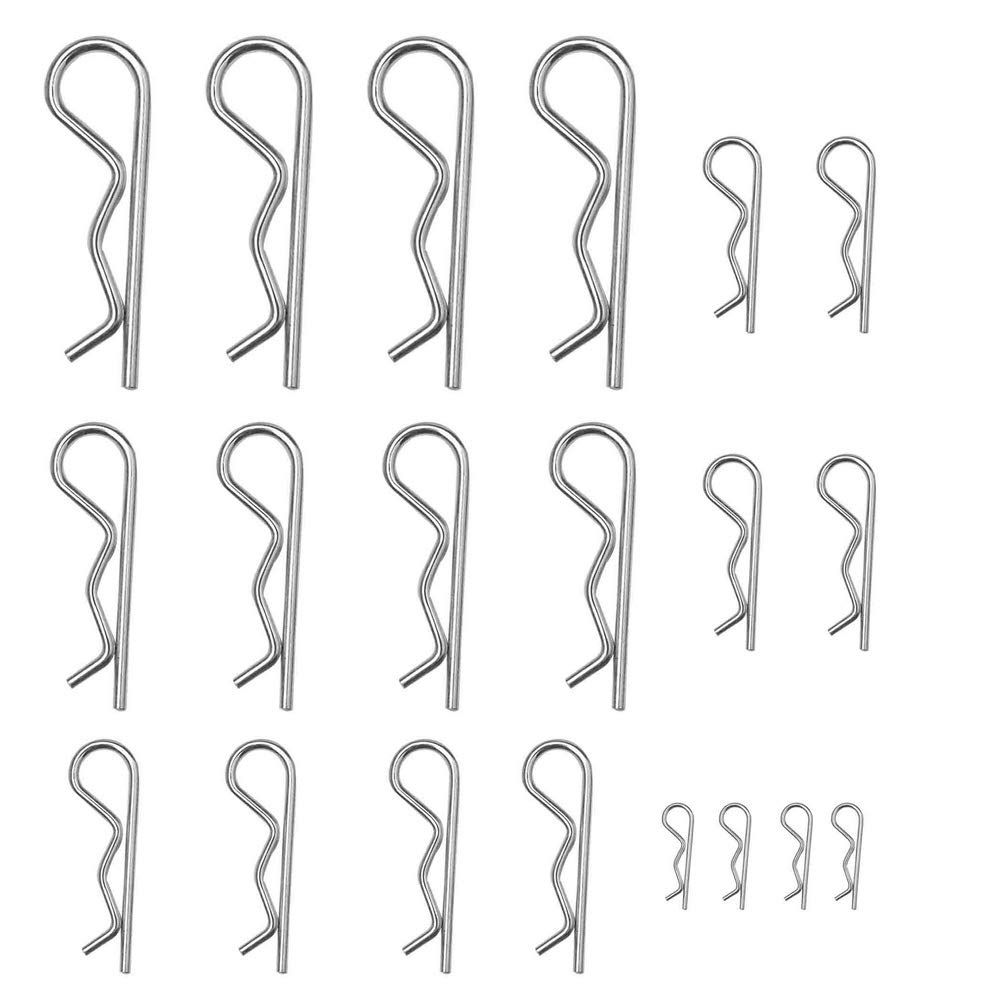 50 Einzelne Stiftkombinationssets, Robuste R-klammer-befestigungsstifte, Verzinkte Haarnadeln Für Klettverschlusssysteme – 6 Größen