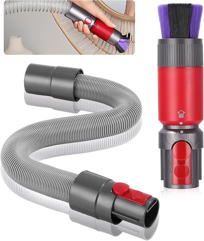 Staubbürsten-zubehörset Für Dyson V7, V8, V10, V11 Und V15 – Kratzfreie Bürste Mit Flexiblem Schlauch Und Abnehmbarem Staubkopf