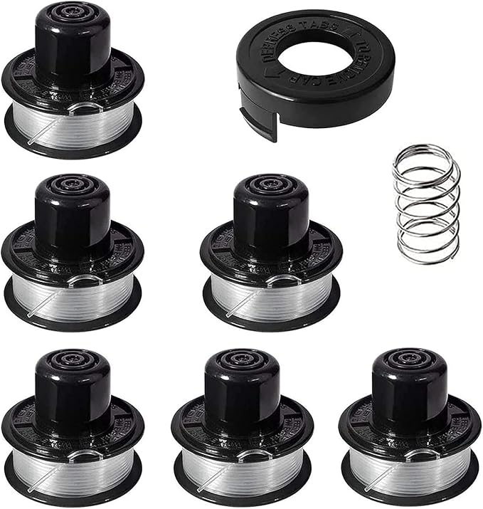 Black & Decker St4500 St1000 20ft 0.065" Rasentrimmer-spulen, 6 Spulen, 1 Kappe
