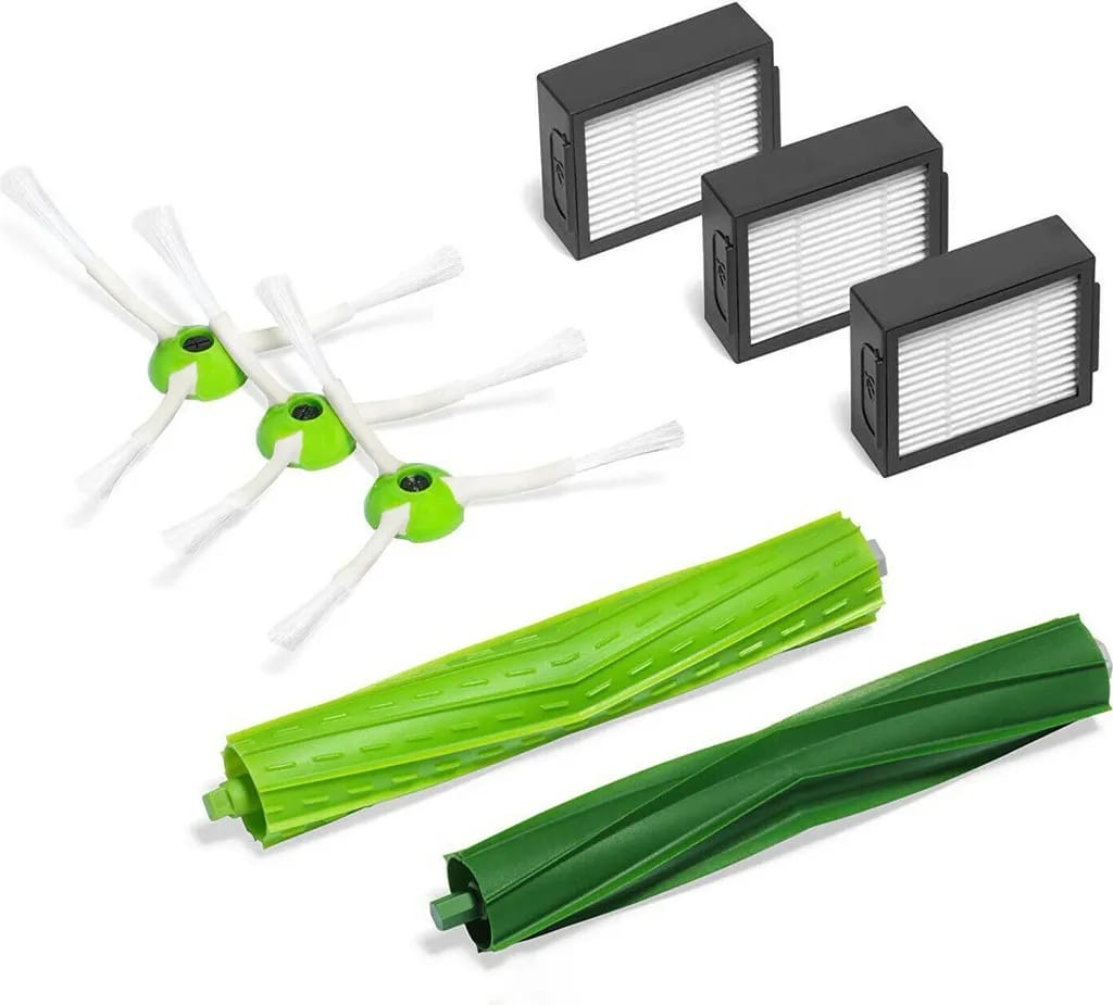 Ersatzteilset Für Irobot Roomba E/i Serie (i7 I7+ I3 E5 I3+ I4 I6 I6+ I8 I8+) - 3 Filter, 3 Seitenbürsten, 2 Hauptbürsten