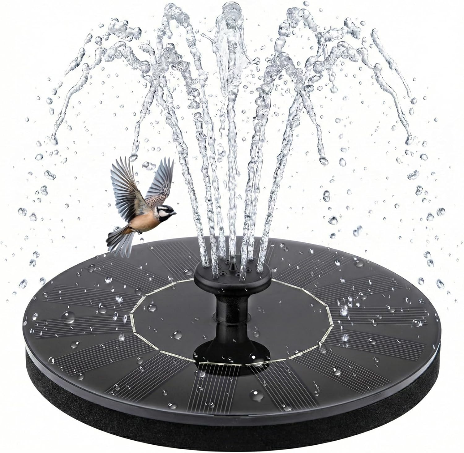 Solarbrunnen, Schwimmende Solarpumpe, Geeignet Für Vogeltränken Für Gärten, Teiche, Terrassen, Außendekoration – 16 Cm