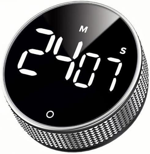 Küchentimer Mit Drehbarem Led-digitaldisplay, Magnetischer Countdown-funktion, Rundem Gehäuse, Zum Kochen Und Backen, Ein Praktisches Küchengerät Für Den Haushalt.