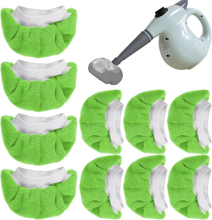 10-teiliges Set Universeller Dampfmoppmatten, Waschbare Reiniger, Wiederverwendbare Stoffbezüge Für Bisse11 Steam Shot Comfort Pursteam Green
