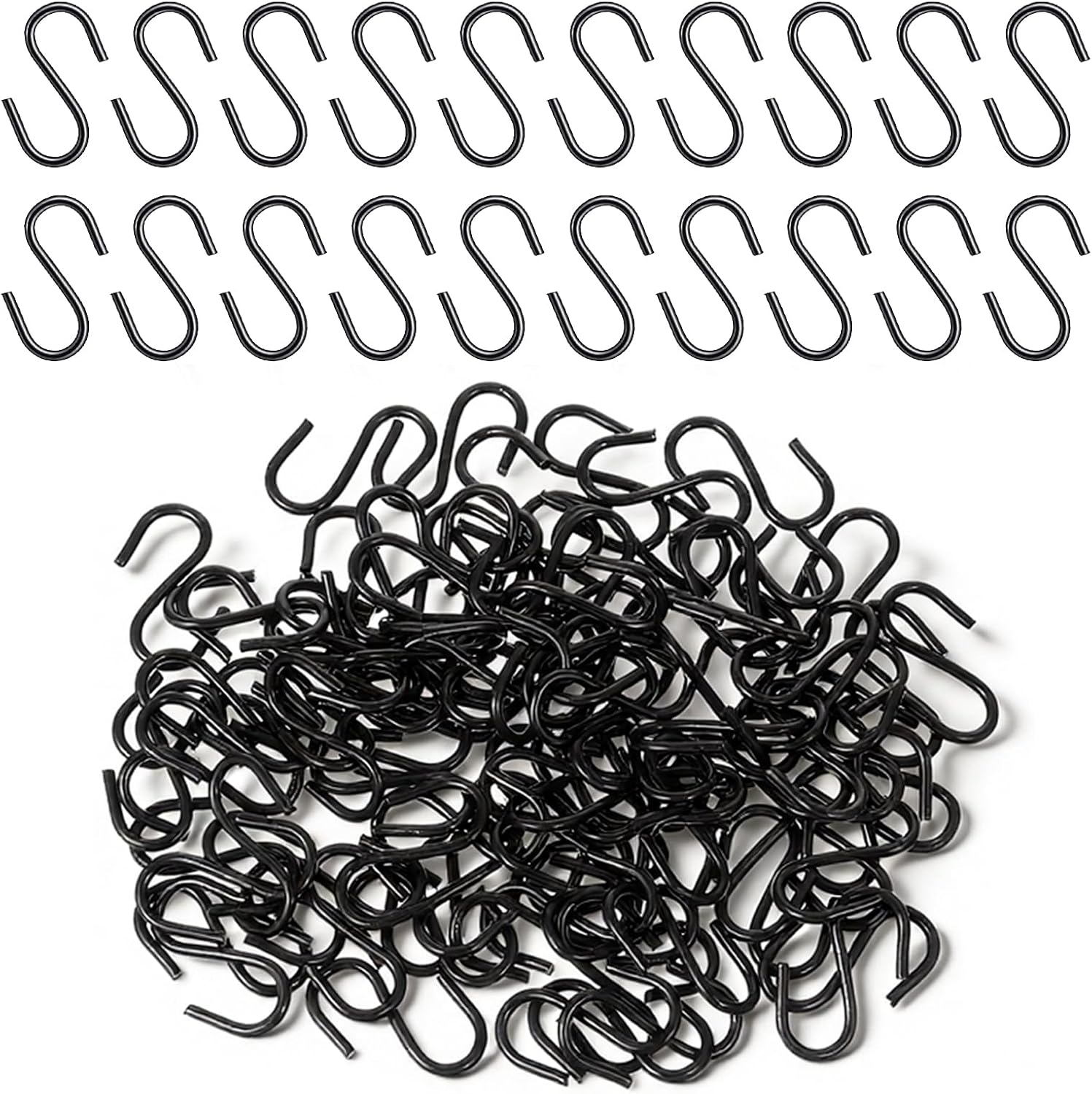 100 Mini-s-haken, S-haken Zum Aufhängen Von Dekorationshaken, Schwarze Mini-s-haken, Metallhaken, S-verbinder, Schmuckornamente, Schlüsselanhänger, Kleine Küchenutensilien