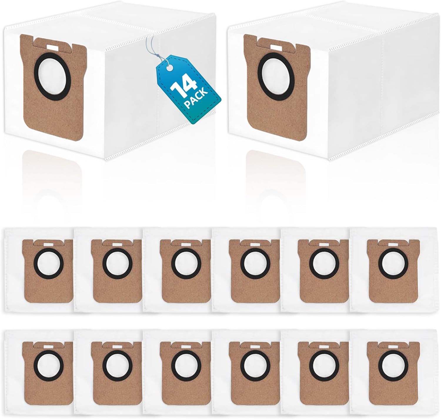 14 Staubsaugerbeutel Für Dreame L10 Ultra, L10s Ultra, L20 Ultra, L30 Ultra, X20 Pro Plus Saugroboter – Set Mit Großem Fassungsvermögen Und Automatischer Versiegelung