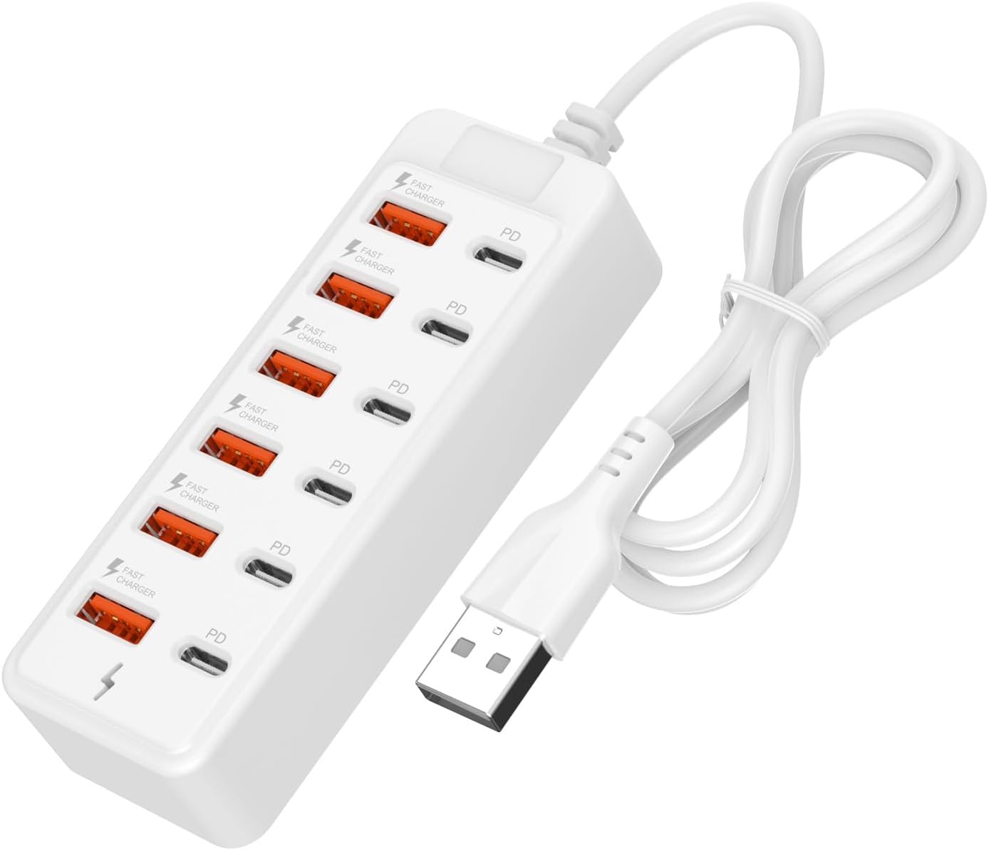 Steckdosenleiste Mit 12 Usb-c- Und Usb-a-anschlüssen, Ideal Für Studentenwohnheime, Flughäfen, Veranstaltungen Und Als Ladestation Für Mehrere Geräte, Z. B. Für Gamer. 2er-pack.