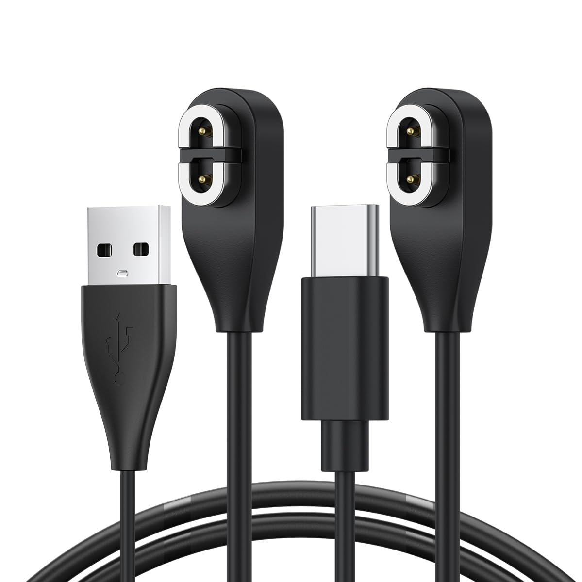 2 Ladekabel, Magnetische Usb-a- Und Usb-c-ladekabel, Kompatibel Mit Aftershokz Aeropex As800, Shokz Openrun Pro, Openrun, Openrun Mini, Opencomm