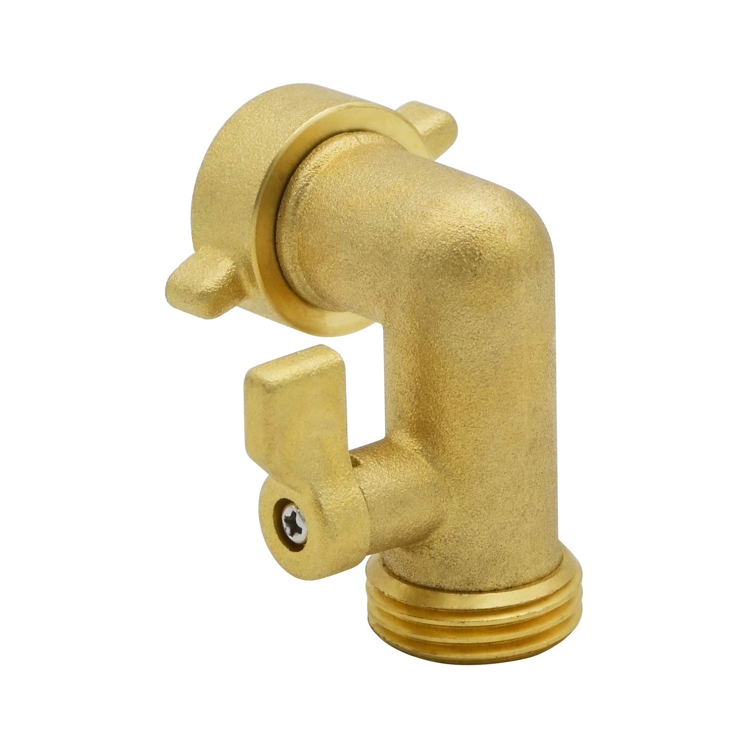 Hochleistungs-absperrventil Aus Messing, Gartenschlauch-winkelverbinder, 3/4" Fht X 3/4" Mht, 6-punkt Mit Ventilwinkelanschluss