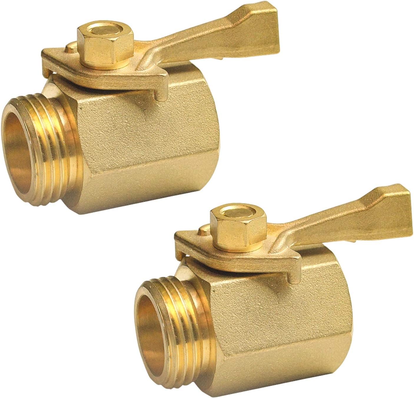 Zweiteiliges Absperrventil Aus Massivem Messing Für Gartenschläuche, 3/4 Zoll (ca. 1,9 Cm), Schieberventil, Schlauchventil, Wasserhahnanschluss