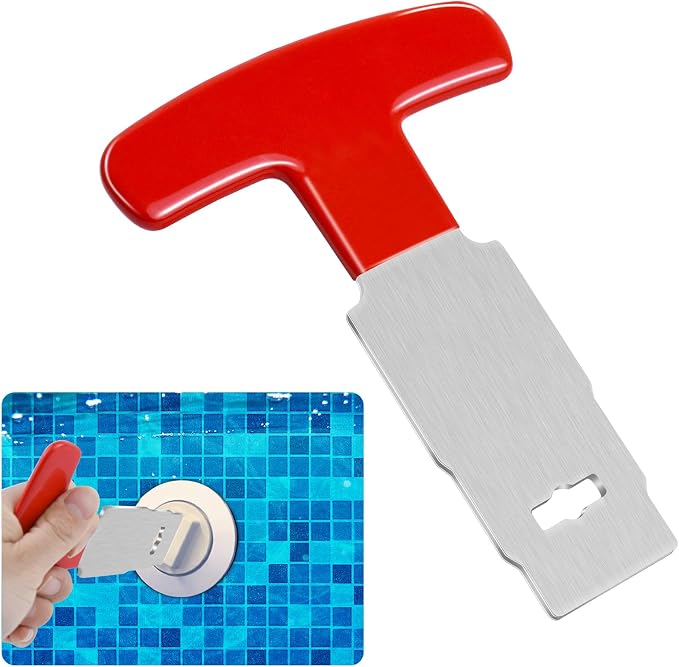 Poolstopfen-entfernungswerkzeuggriff Aus Verbessertem Metall Für Oberirdische Whirlpool-rücklaufdüsen-einlasszubehör Hayward Sp1419a-sp1419e Rot 2 Stück