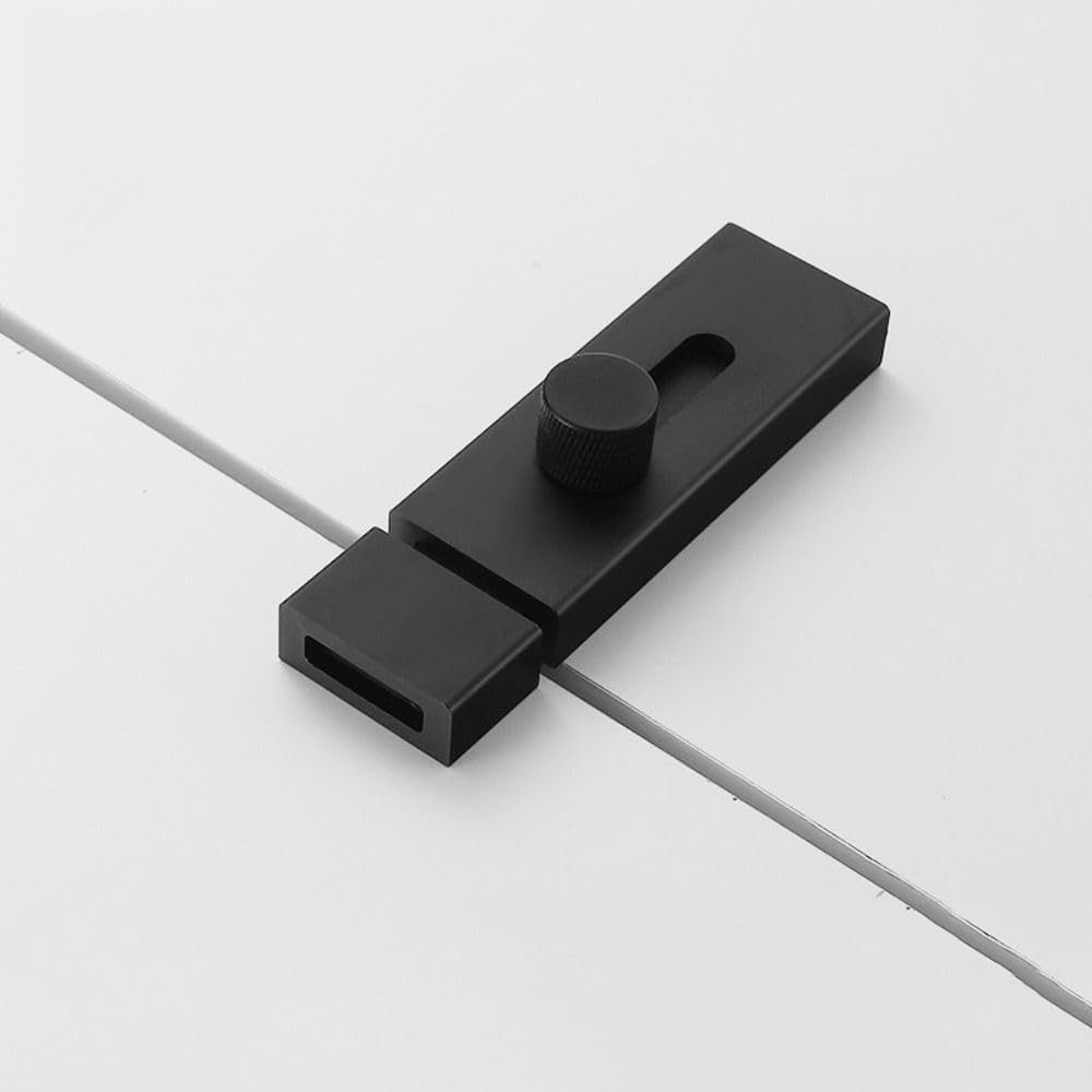 Langlebige Türbeschläge Aus Aluminiumlegierung, Einschließlich Türriegel, Bolzen, Schiebetürriegel Und Scheunentürschlösser (4 Zoll, Schwarz, 2 Stück).