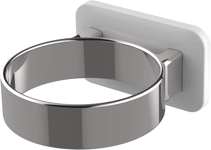 Zwei Haartrocknerhalter, Haartrocknerhalter Für Badezimmerschranktüren, Wandmontierter Haartrocknerhalter – Extra Breiter Rand (weiß)