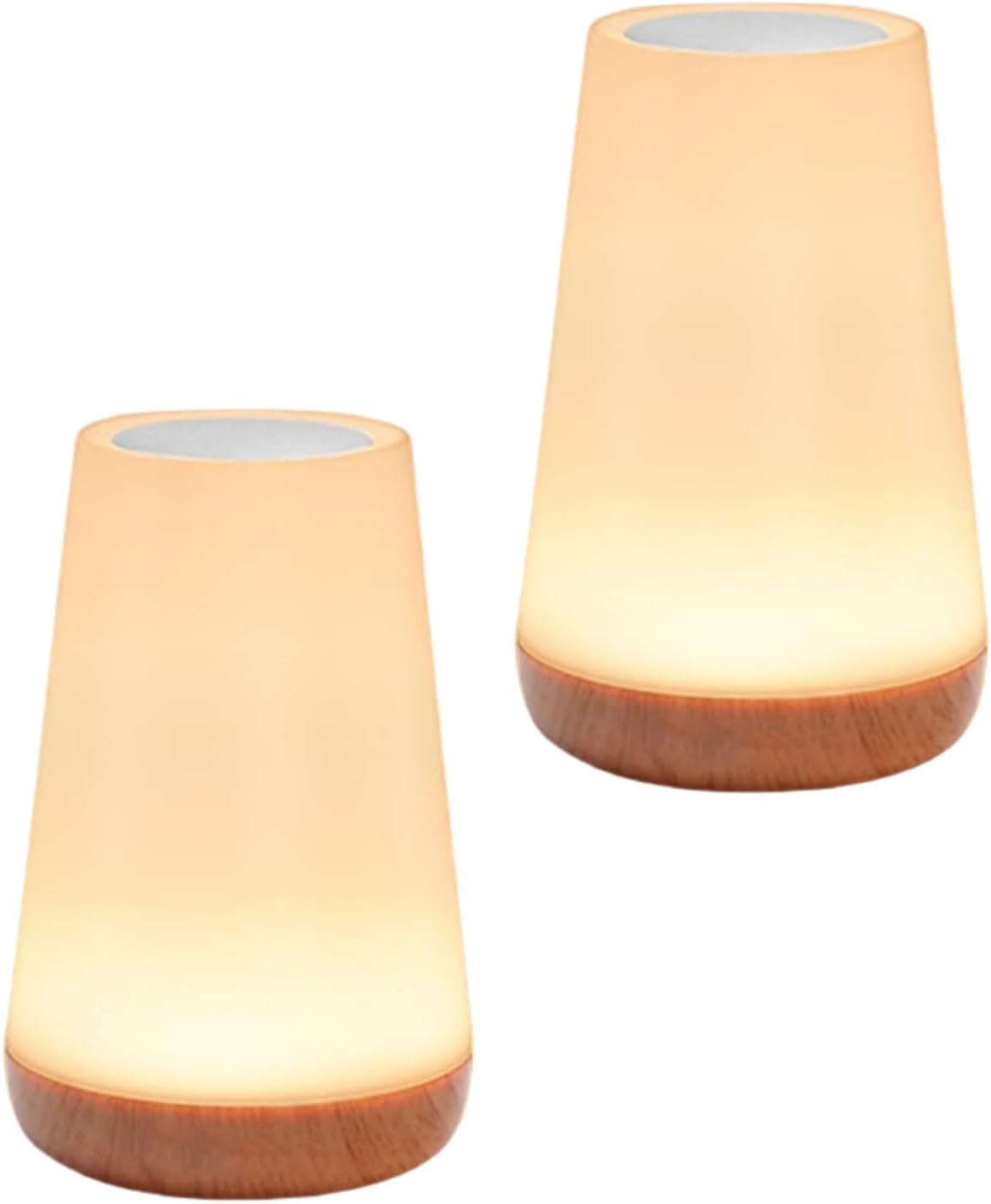 Zwei Dimmbare Nachtlichter Mit Touch-funktion, Tragbare Tischleuchte Für Schlafzimmer, 5 Helligkeitsstufen, 13 Rgb-farben, Geeignet Für Babyzimmer, Badezimmer, Schreibtisch, Flur