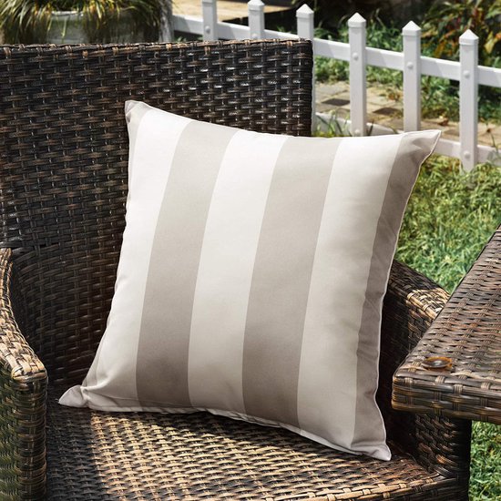 Set Mit 2 Gestreiften, Wasserdichten Outdoor-kissenbezügen, Dekorativen Kissenbezügen, Modernen Gartenkissenbezügen