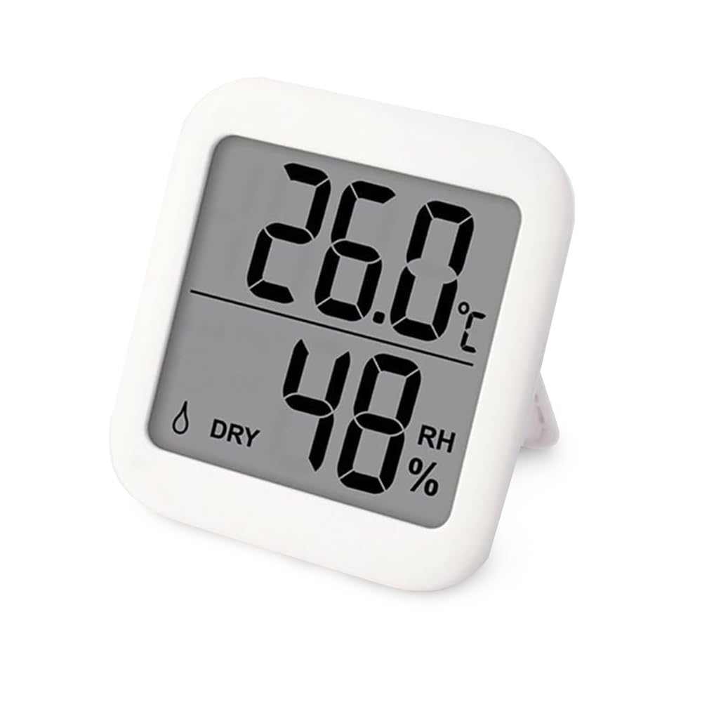 2er-pack Digitales Lcd-thermometer Und Hygrometer Mit Faltbarem Ständer