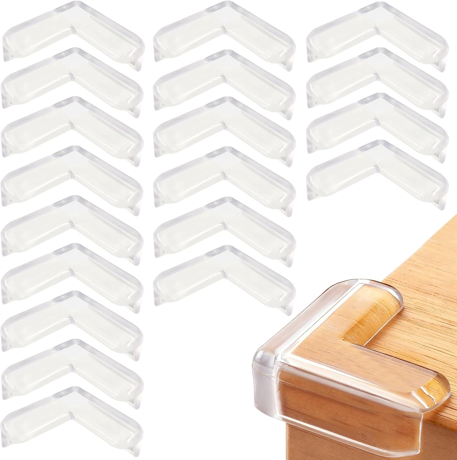 20-teiliges Set Transparenter Eckenschützer Aus Flexiblem Gummi Für Weiche Sicherheitskanten, Geeignet Für Möbel Und Tische, Antikollisionsleisten