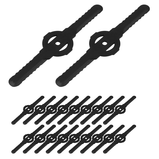20-teiliges Set Trimmerklingen, Geeignet Für Akku-rasenmäher Und Freischneider, Schwarz Elektrische Akku-rasenmäherklingen, Kunststoffklingen