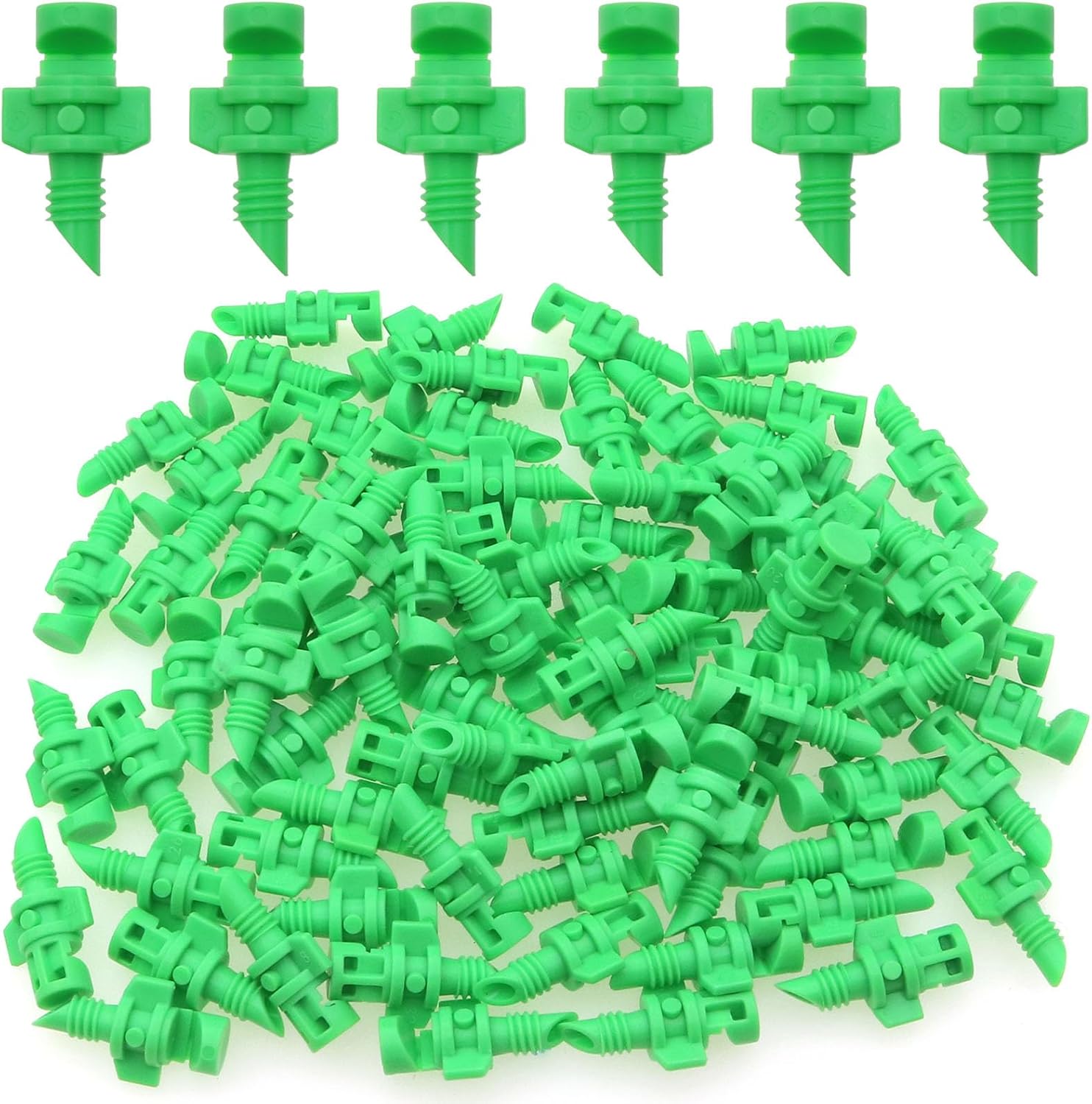 200 Stück Tropfbewässerungssprüher, Mini-sprinklerkopf, 180°-bewässerungsgerät (grün)