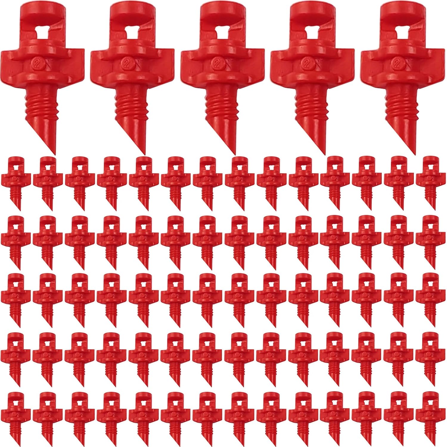 200 Stück Tropfbewässerungssprüher, Mini-sprinklerkopf, 360°-bewässerungsgerät (rot)