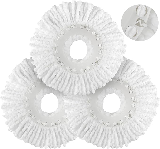 Runder Mikrofaser-ersatzkopf (6,3 Zoll), Kompatibel Mit Hurricane Spin Mop
