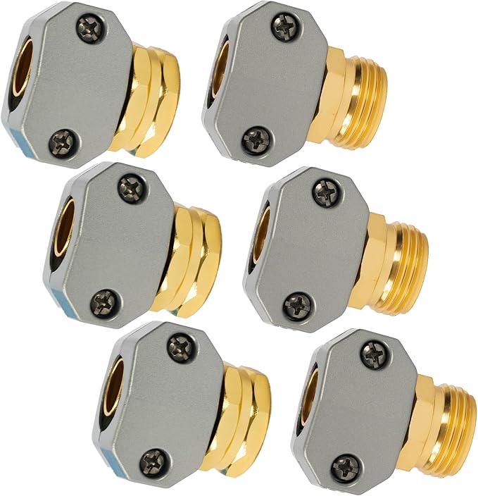 Gartenschlauch-reparaturset, 3-teiliges Endreparaturset, Männliche Und Weibliche Gartenschlauch-reparaturverbinder, Geeignet Für 5/8"- Und 3/4"-anschlüsse
